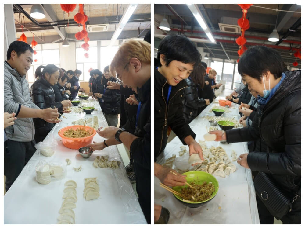 除夕当天举行“包饺子，迎除夕”活动